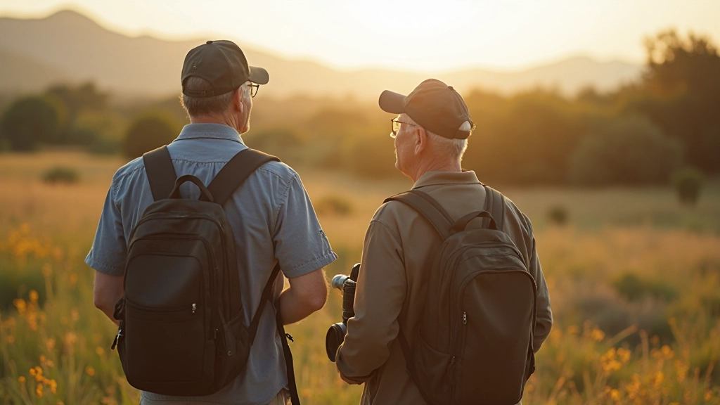 Two adult photographers aged 40-50 discussing photography while looking at images together